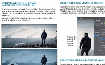 Jak přidat do fotky sníh