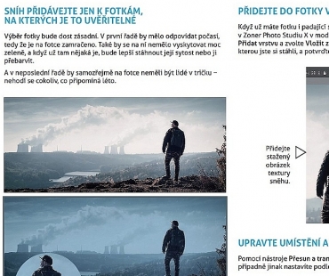 Jak přidat do fotky sníh