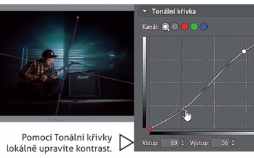 Představujeme lokální barevné korekce a úpravy křivek