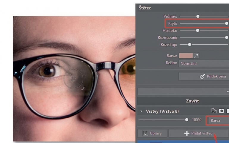 Jak odstranit odlesky z brýlí a jiných skleněných objektů? Pomůže Editor, masky a vrstvy
