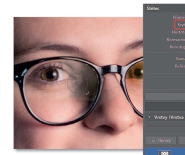 Jak odstranit odlesky z brýlí a jiných skleněných objektů? Pomůže Editor, masky a vrstvy