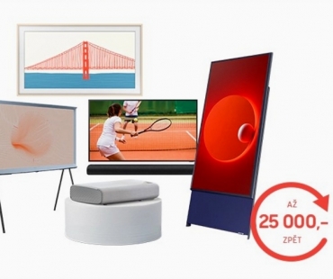 Kupte si některý z lifestylových televizorů a soundbarů od Samsungu a dostanete až 25 000 Kč zpět