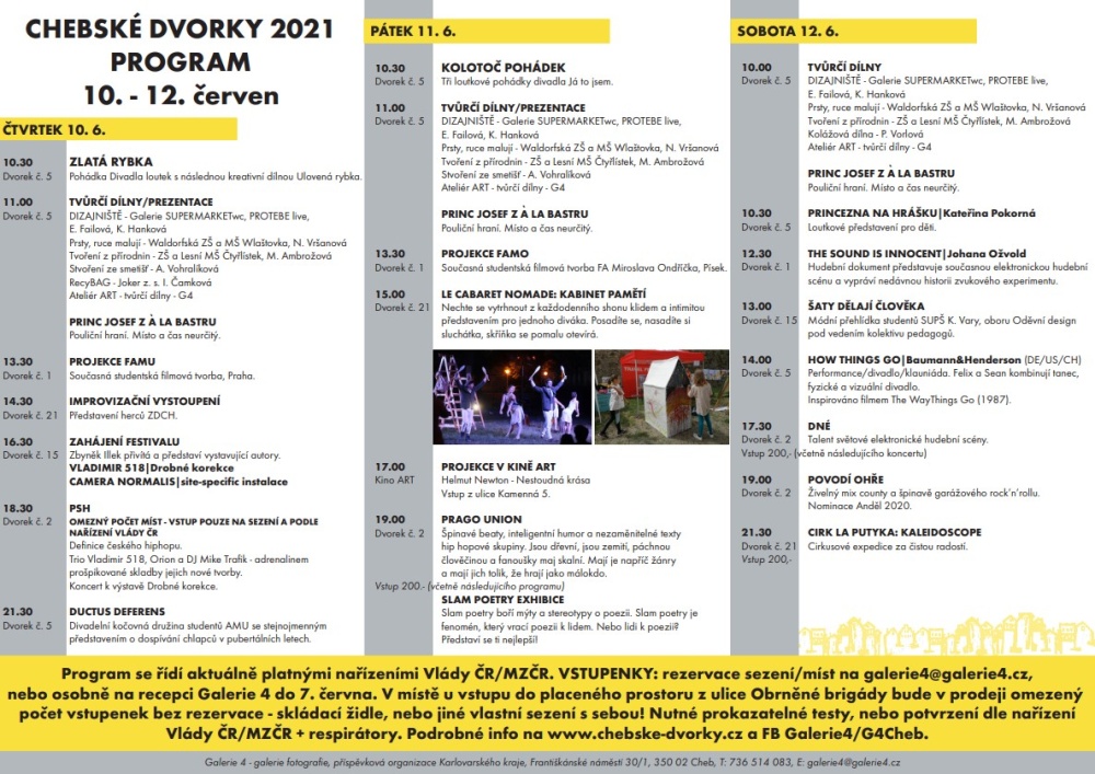 Chebské dvorky 2021–10. až 12. června 2021.