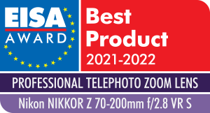 014 EISA Award Nikon NIKKOR Z 70-200mm f2.8 VR S