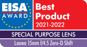018 EISA Award Laowa 15mm f4.5 Zero-D Shift