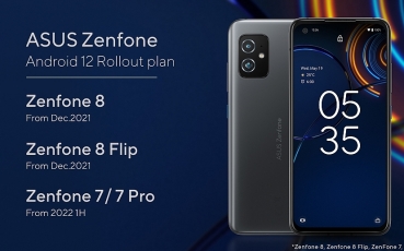 ASUS oznámil harmonogram vydávání systému Android 12 pro telefony Zenfone 8, Zenfone 7 a smartphony řady ROG Phone