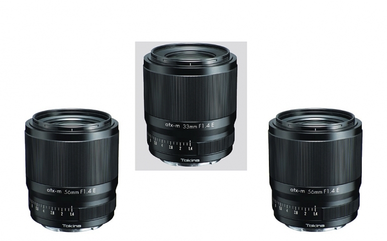 Tři objektivy Tokina atx-m 23 mm, 33 mm a 56 mm f/1,4 už také pro Sony E