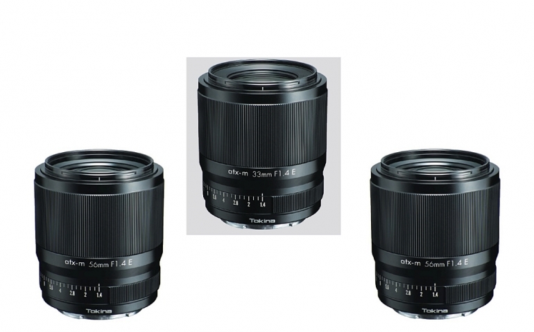 Tři objektivy Tokina atx-m 23 mm, 33 mm a 56 mm f/1,4 už také pro Sony E
