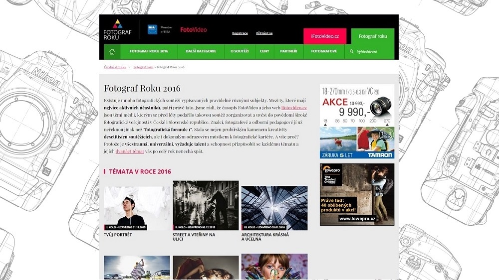 Nový web soutěže Fotograf roku