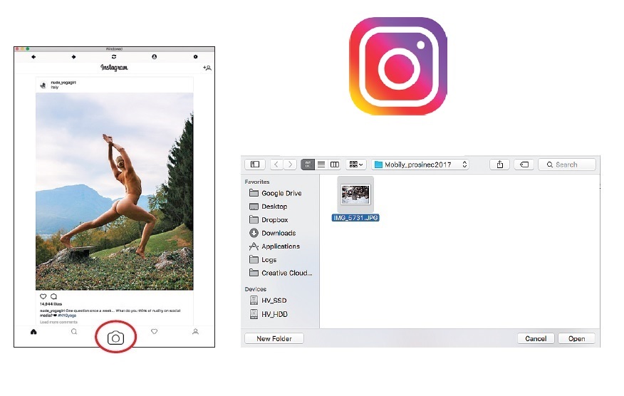 Honza Vojtek, Instagram v počítači