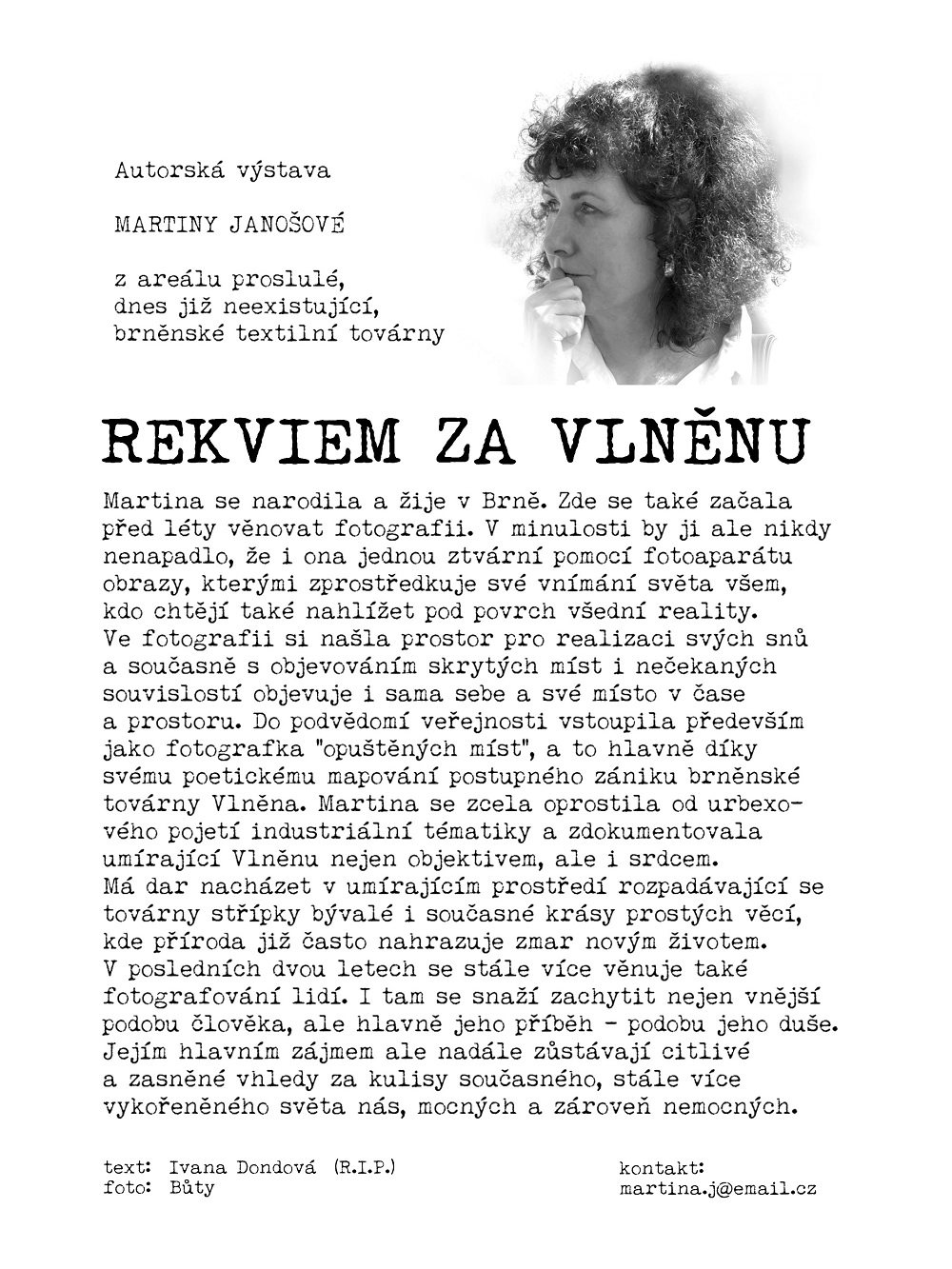 MARTINA JANOŠOVÁ: REQUIEM ZA VLNĚNU