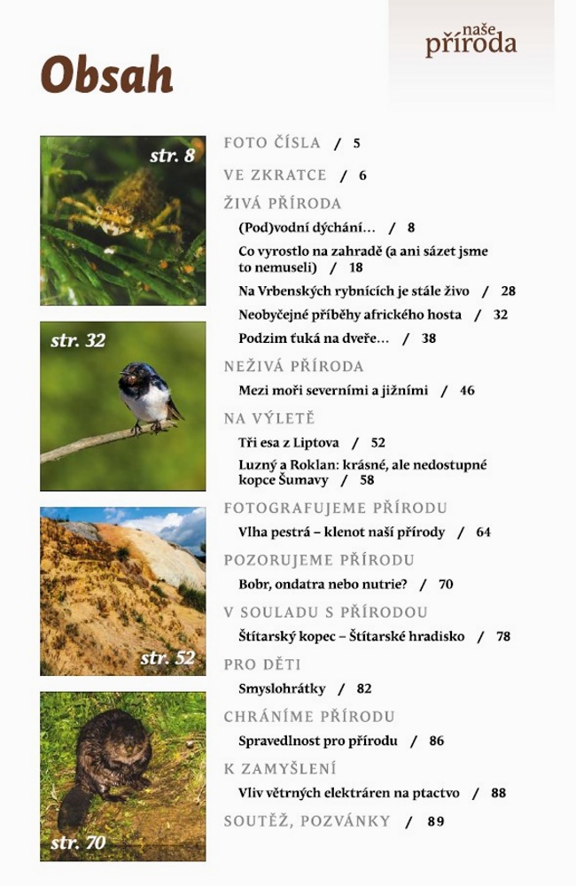 Naše příroda 4/20 – pohodové čtení na prázdniny