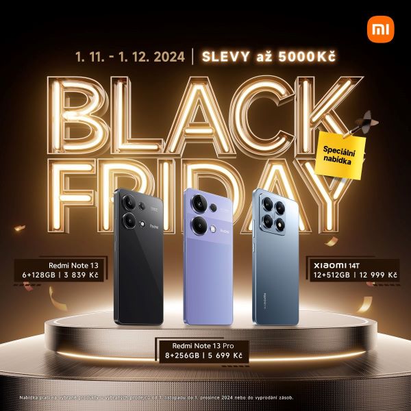 Xiaomi Black Friday: Slevy až 5 000 Kč na špičkové technologie