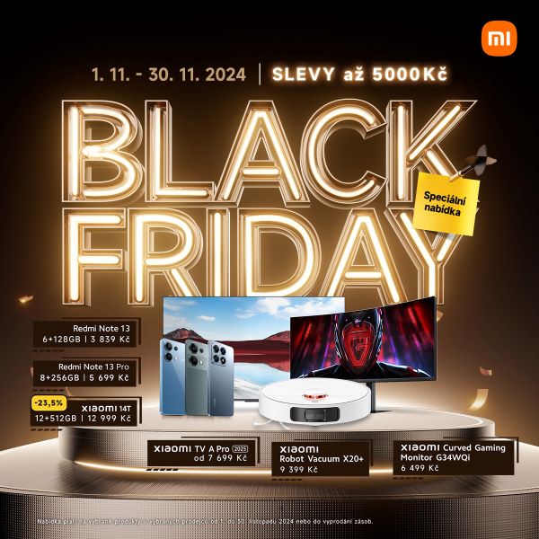 Xiaomi Black Friday: Slevy až 5 000 Kč na špičkové technologie