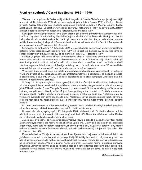 Listopad 1989 v Českých Budějovicích 2