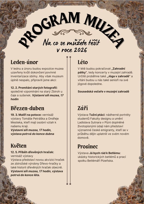 Muzeum Zbiroh program